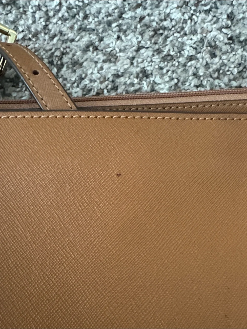 Tory Burch Chestnut Brown Saffiano Leather Tote